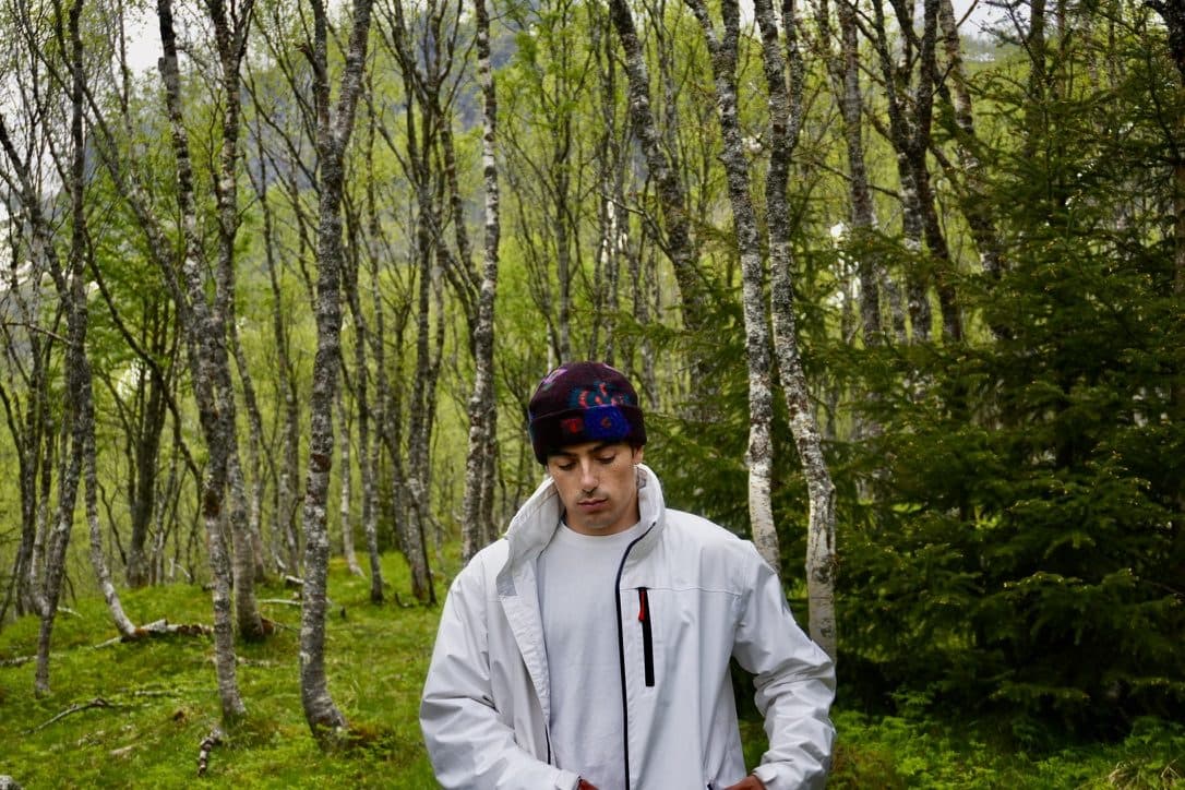 Cayetano in a birch forest, Norway