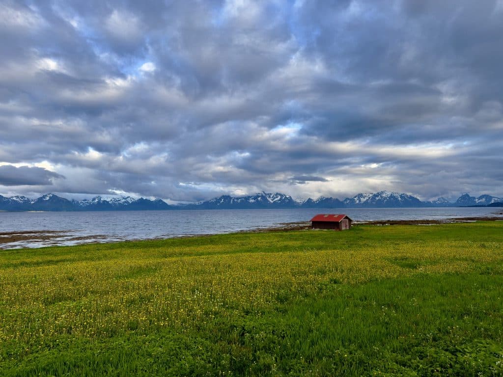 Lofoten: Red cabin, open sky